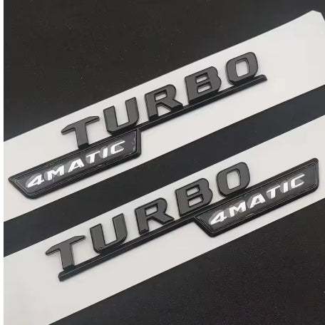 A45 AMG Turbo 4Matic Gloss Black Badge Emblem A Class Mercedes