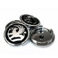 4x VAUXHALL ALLOY WHEEL CENTRE HUB CAPS BLACK-CHROME 60mm ADAM CORSA ASTRA VXR