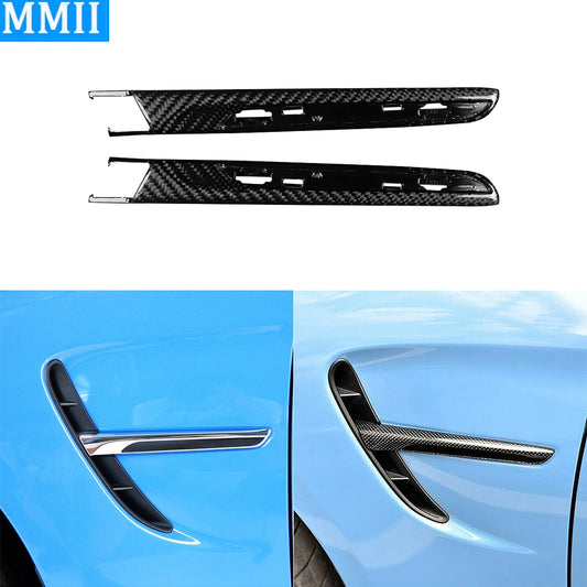 Replacement Carbon Fiber Side Fender Air Vent Flow Trim Strip Retrofit Accessories For BMW M3 F80 2014-2018 M4 F82 F83 2014-2020