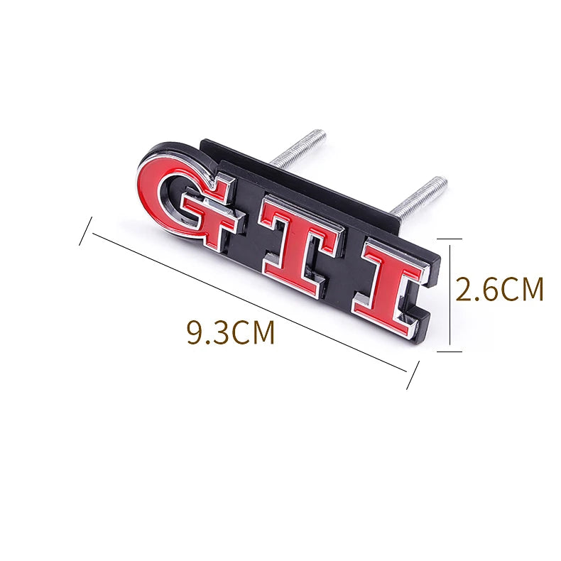 Volkswagen Golf GTI Badge Front Grille Red Metal Emblem (Select Your Colour) 5G0853679PWYR