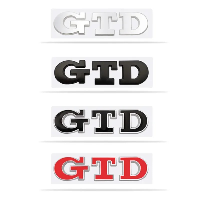 Volkswagen Golf GTD Rear Boot Metal Badge Emblem (Select Your Colour)