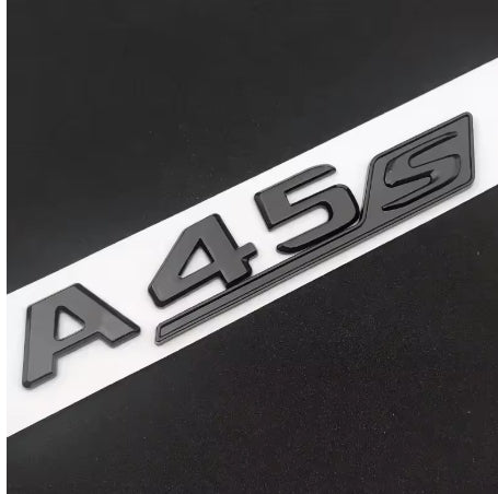 A45 AMG Turbo 4Matic Gloss Black Badge Emblem A Class Mercedes