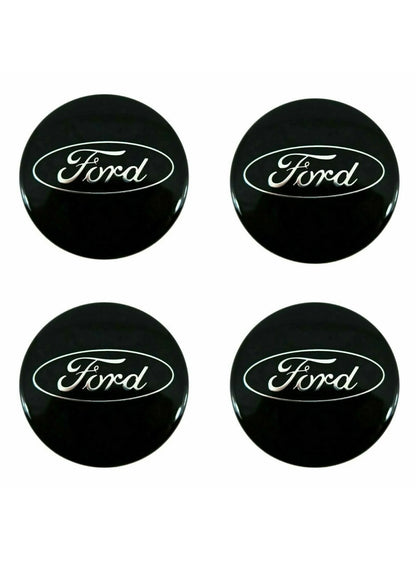 4X Blue or Black Ford Fits Most Models 54mm Alloy Wheel Centre Caps Focus Fiesta Ka Kuga