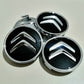 4x Citroen Alloy Wheel Centre Hub Caps in Black C1 C3 C4 DS3 60mm