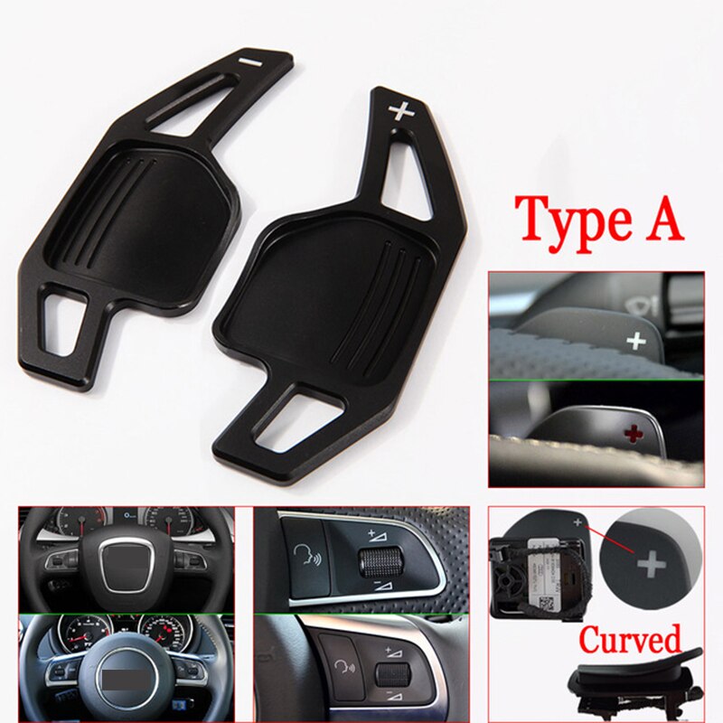 Car Steering Wheel Paddle Extension Shifters Shift Sticker Decoration For Audi Q7 2006 2007 2008 2009 2010 2011 2012 2013 2014