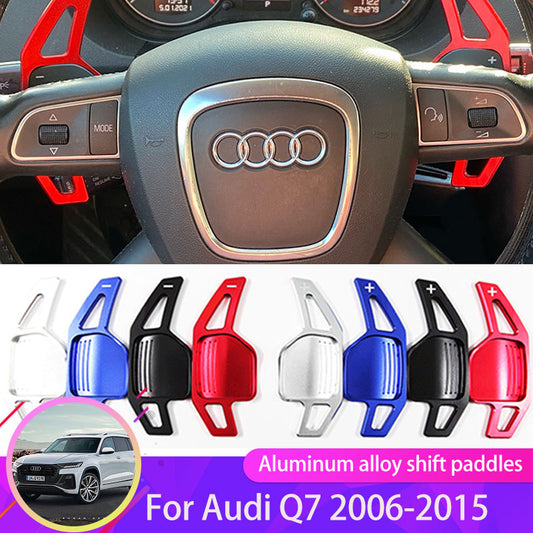 Car Steering Wheel Paddle Extension Shifters Shift Sticker Decoration For Audi Q7 2006 2007 2008 2009 2010 2011 2012 2013 2014