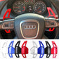 Car Steering Wheel Paddle Extension Shifters Shift Sticker Decoration For Audi Q7 2006 2007 2008 2009 2010 2011 2012 2013 2014