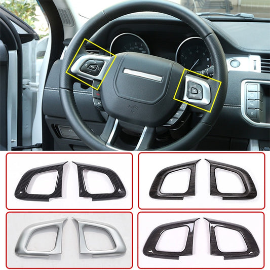 For Land Rover Range Rover Evoque 2011-2017 ABS Chrome Car Styling Steering Wheel Button Frame Cover Trim Accessories