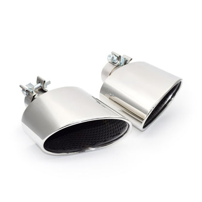 1 Pair Exhaust Tip For Audi A4 A5 A6 A7 Up To RS4 RS5 RS6 RS7 Muffler Tip Tailpipe For Audi Stainless Steel Exhaust Pipe