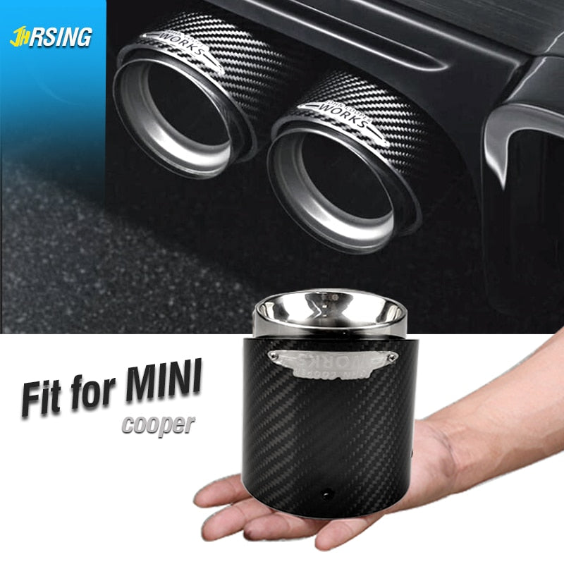 Carbon Fiber Mini Exhaust Tip Muffler Tips Fit for R55 R56 R57 R58 R59 R60 R61 F54 F55 F56 F57 F60 mini Cooper