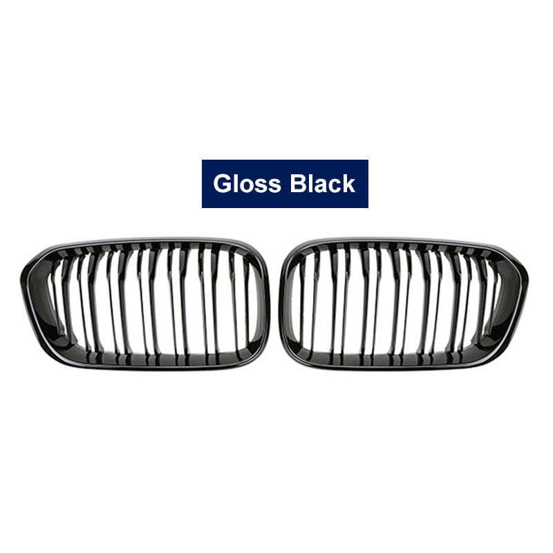 Car Front Bumper Grilles Kidney Racing Grill For BMW 1 Series F20 F21 LCI 120i 2016 2017 Double Slat Replacement Grille