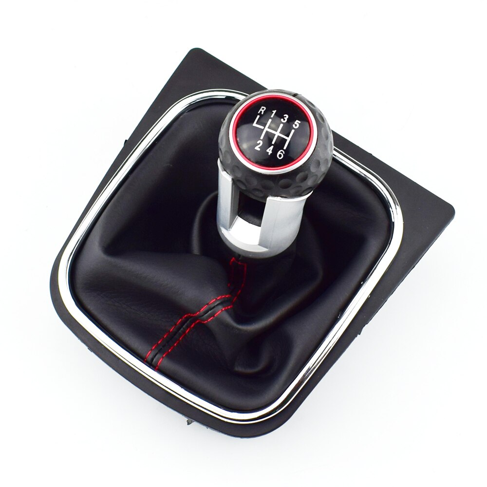 VW Golf 5 MK5 R32 GTD GTI 2004 2005 2006 2007 2008 2009 Car 6 Speed Car Gear Stick Level Shift Knob With Leather Boot