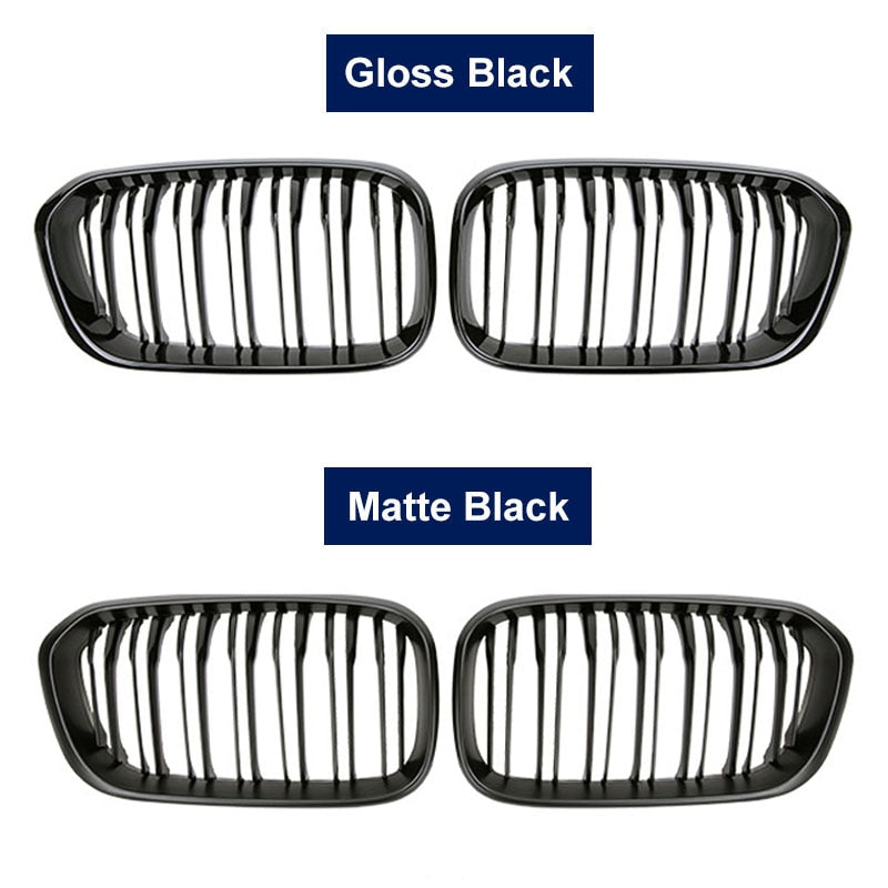 Car Front Bumper Grilles Kidney Racing Grill For BMW 1 Series F20 F21 LCI 120i 2016 2017 Double Slat Replacement Grille