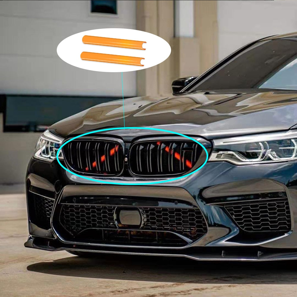 Front Kidney Grille Cover Frame Trim Strips For BMW F20 F21 F22 F23 F30 F31 F32 F33 F44 F45 1 2 3 4 Series M Sport Style Sticker