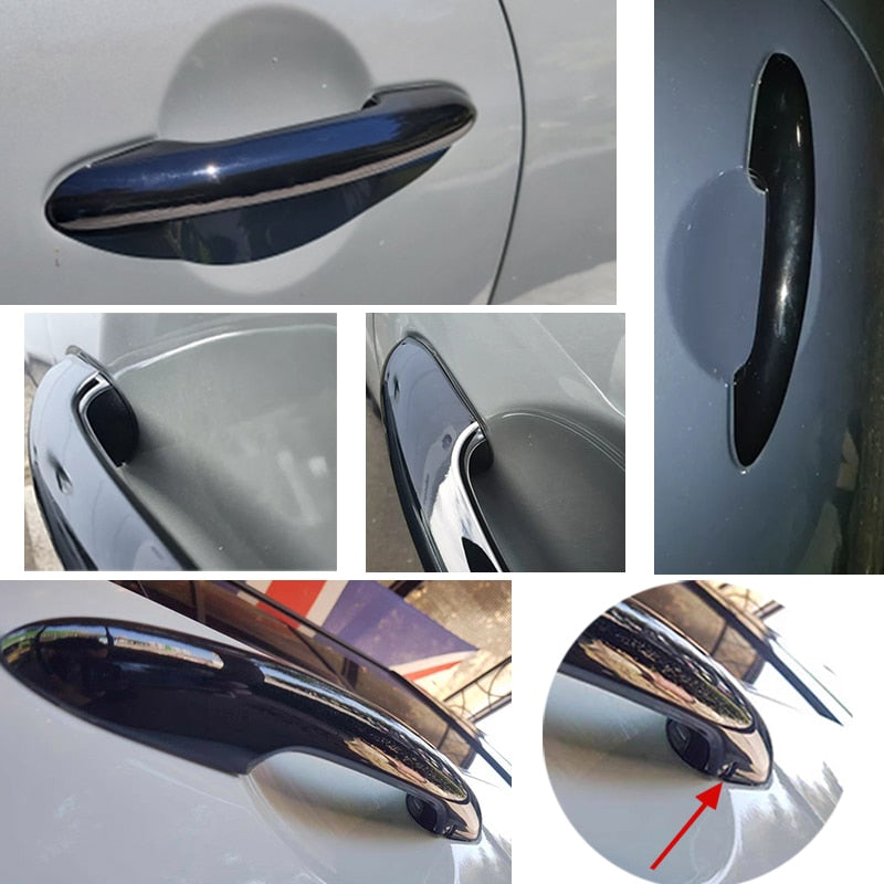 2PCS In Set Gloss Black Door Handle Cover Sticker Trim For MINI Cooper S JCW F56 F57 Car-Styling Exterior Parts Accessories