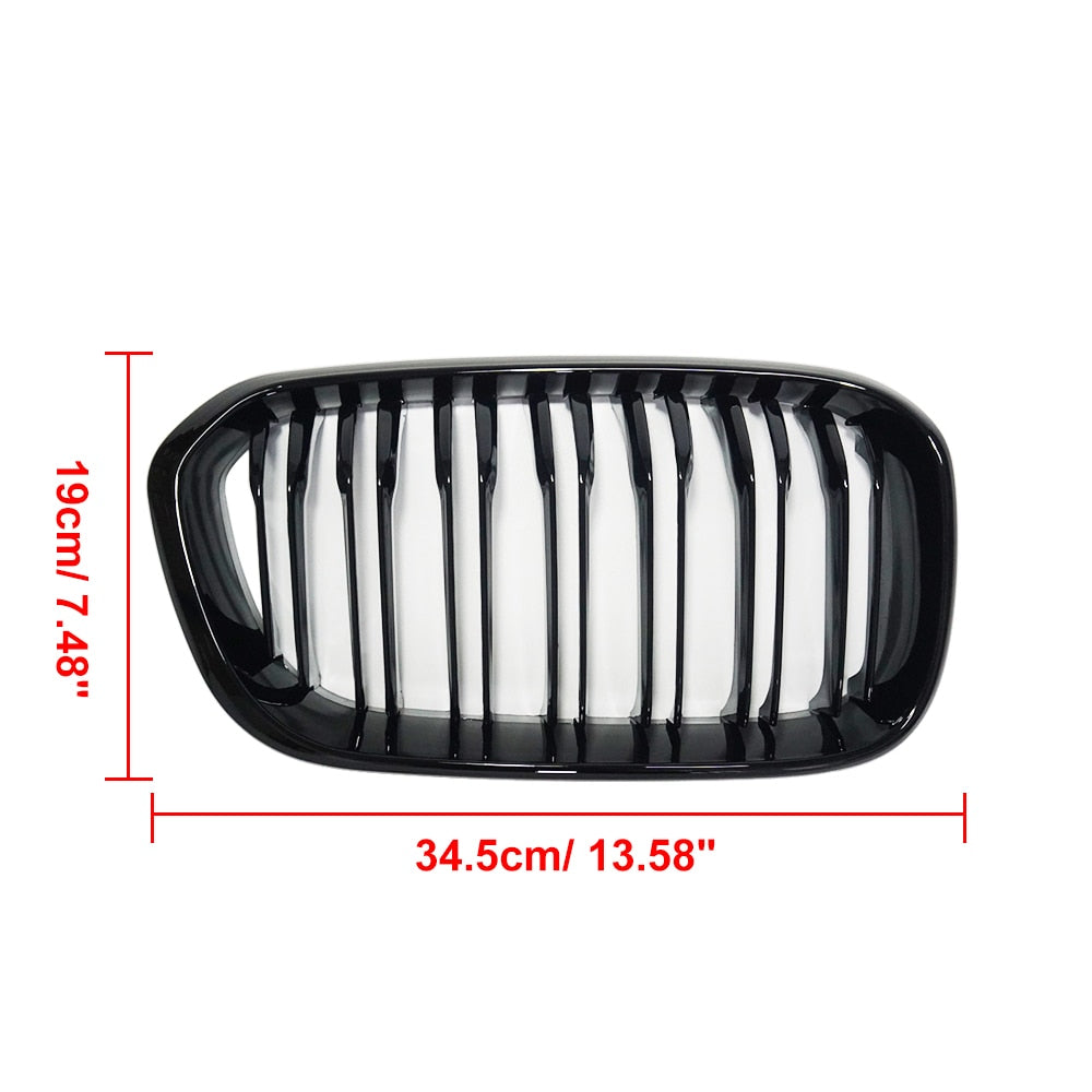 Car Front Bumper Grilles Kidney Racing Grill For BMW 1 Series F20 F21 LCI 120i 2016 2017 Double Slat Replacement Grille