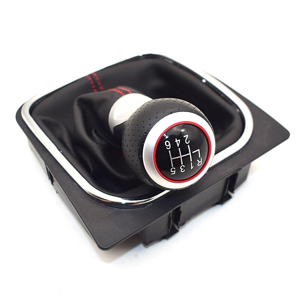 VW Golf 5 MK5 R32 GTD GTI 2004 2005 2006 2007 2008 2009 Car 6 Speed Car Gear Stick Level Shift Knob With Leather Boot