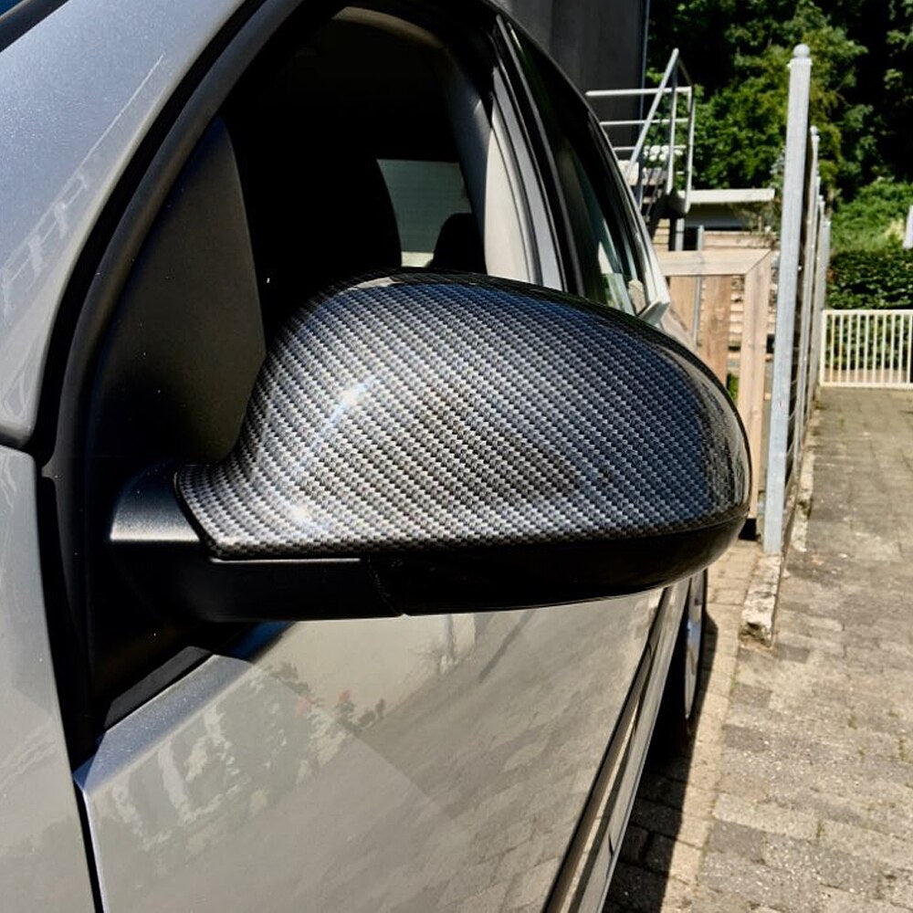 Volkswagen Golf Mk5 Carbon Fibre / Gloss Black Wing Mirror Covers Caps