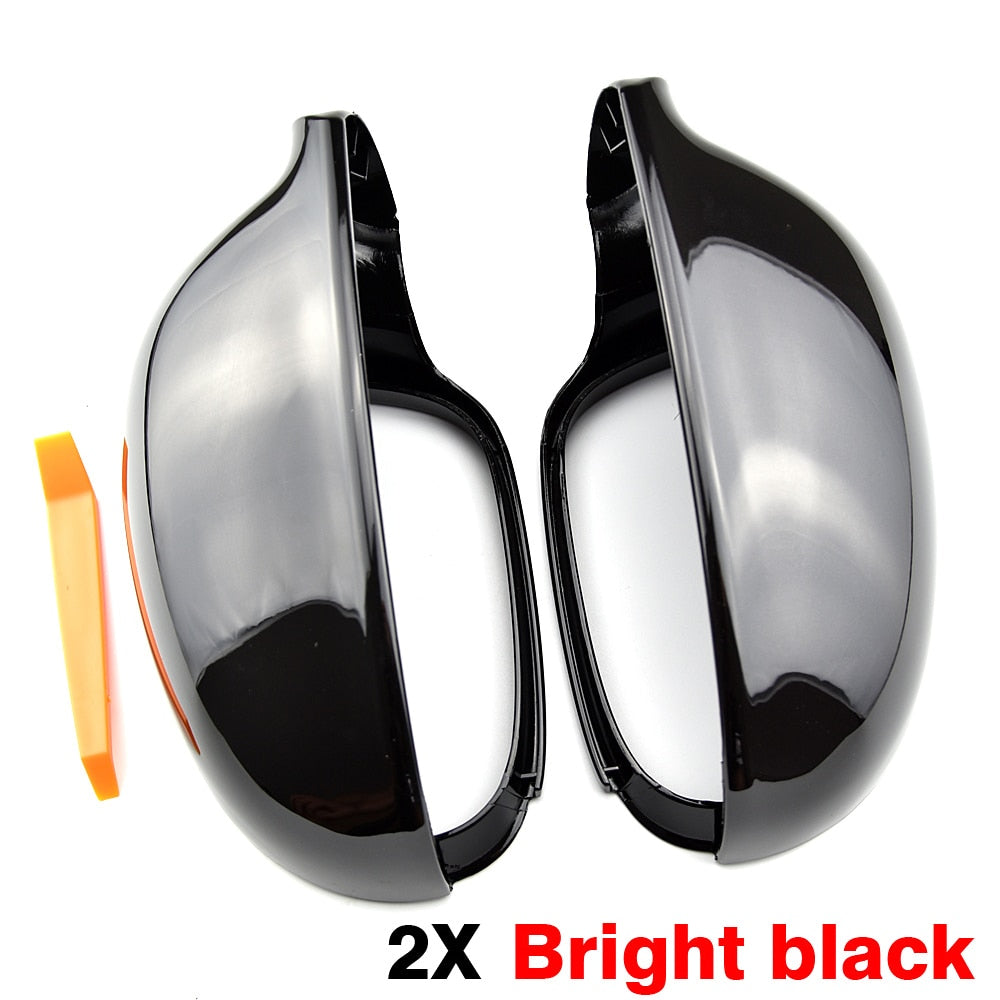 Volkswagen Golf Mk5 Carbon Fibre / Gloss Black Wing Mirror Covers Caps