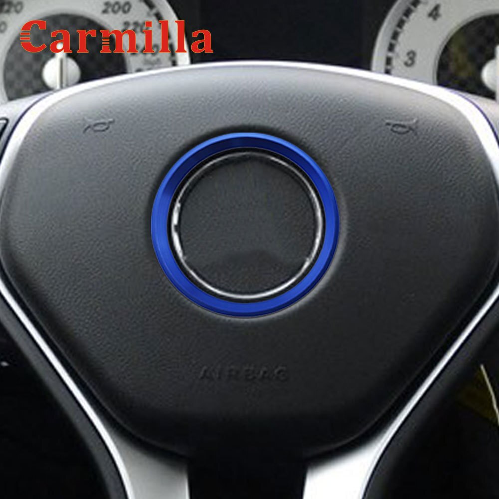 Car Steering Wheel Center Emblem Decoration Rings Stickers Cover for Mercedes Benz GLE CLA GLA W213 W246 W205 C117 Accessories