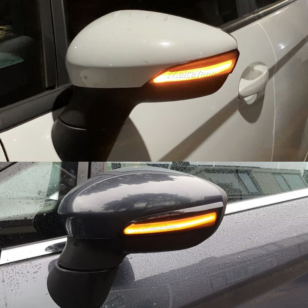 For Ford Fiesta Mk7 2008-2017 For Ford B-Max 2012-2017 2 Pieces Dynamic Blinker LED Turn Signal Lights Side Mirror indicator