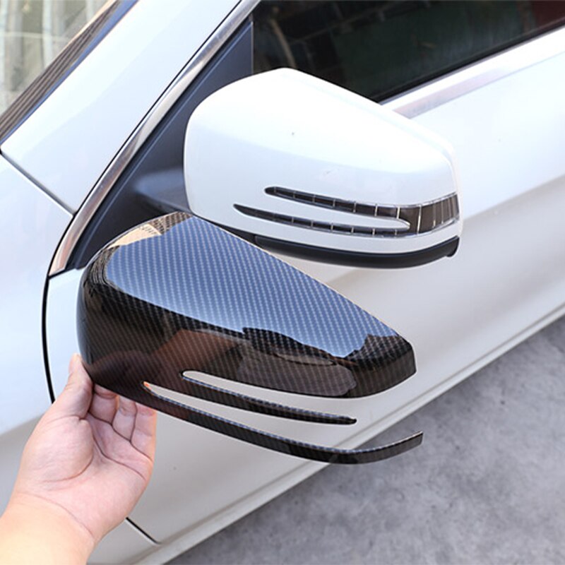 Mercedes Benz A B C E S CLA GLA GLK CLS Class W176 W204 W117 X156 X204 Carbon Fiber Side Door Rearview Mirror Cap Cover Trim