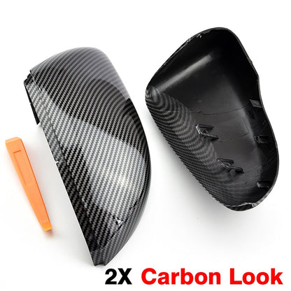 Volkswagen VW GOLF 6 VI MK6 GTI R line R20 Touran Gloss Black Side Wing Rearview Mirror Cover Trim Replacement Caps Case