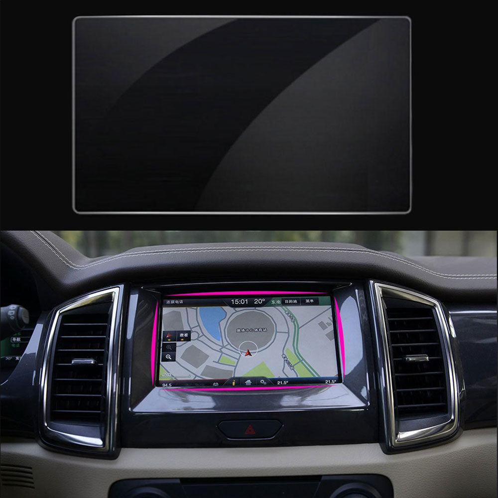 Car Navigation Toughened Film Temperedglass Reinforced Screen Trim Fit for Ford Ranger 2015 2016 2017 2018 2019 2020