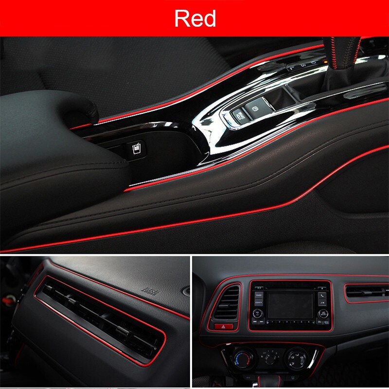 Universal Car Moulding Decoration Flexible Strips 5M/1M Interior Auto Mouldings Car Cover Trim Dashboard Door Edgein Car-styling