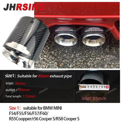 Carbon Fiber Mini Exhaust Tip Muffler Tips Fit for R55 R56 R57 R58 R59 R60 R61 F54 F55 F56 F57 F60 mini Cooper