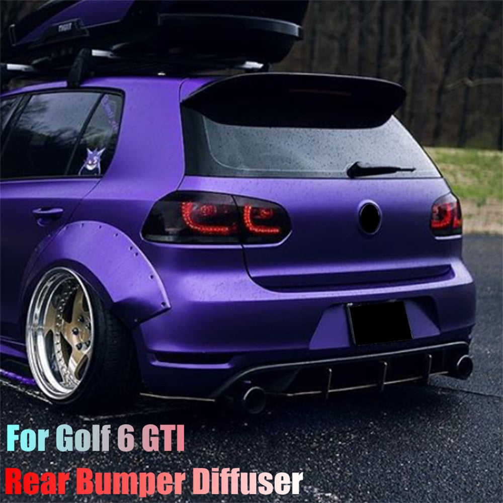 Volkswagen VW Golf MK VI GTI 6 GTI Golf MK6 GTI Car Rear Bumper Diffuser Flag Spoiler Splitter Accessories Trim 2.0 GTI 5K1