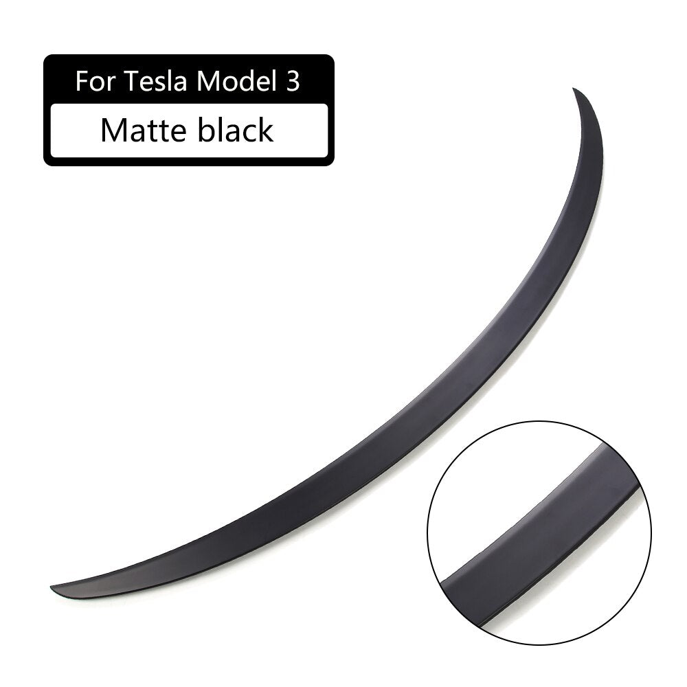 Tesla Model Y Model 3 2022 2023 Accessories Rear Trunk Lip Wing  Back Matte Bright Carbon Fiber Black Spoiler Car Styling