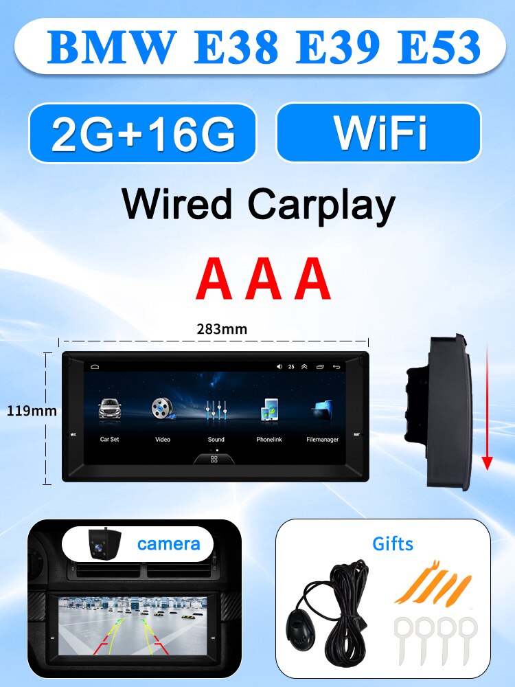 Factory Price 2Din Android11 10.25inch Bluetooth GPS Navigation For BMW X5 E38 E39 E53 Car Stereo Audio Autoradio Video Players