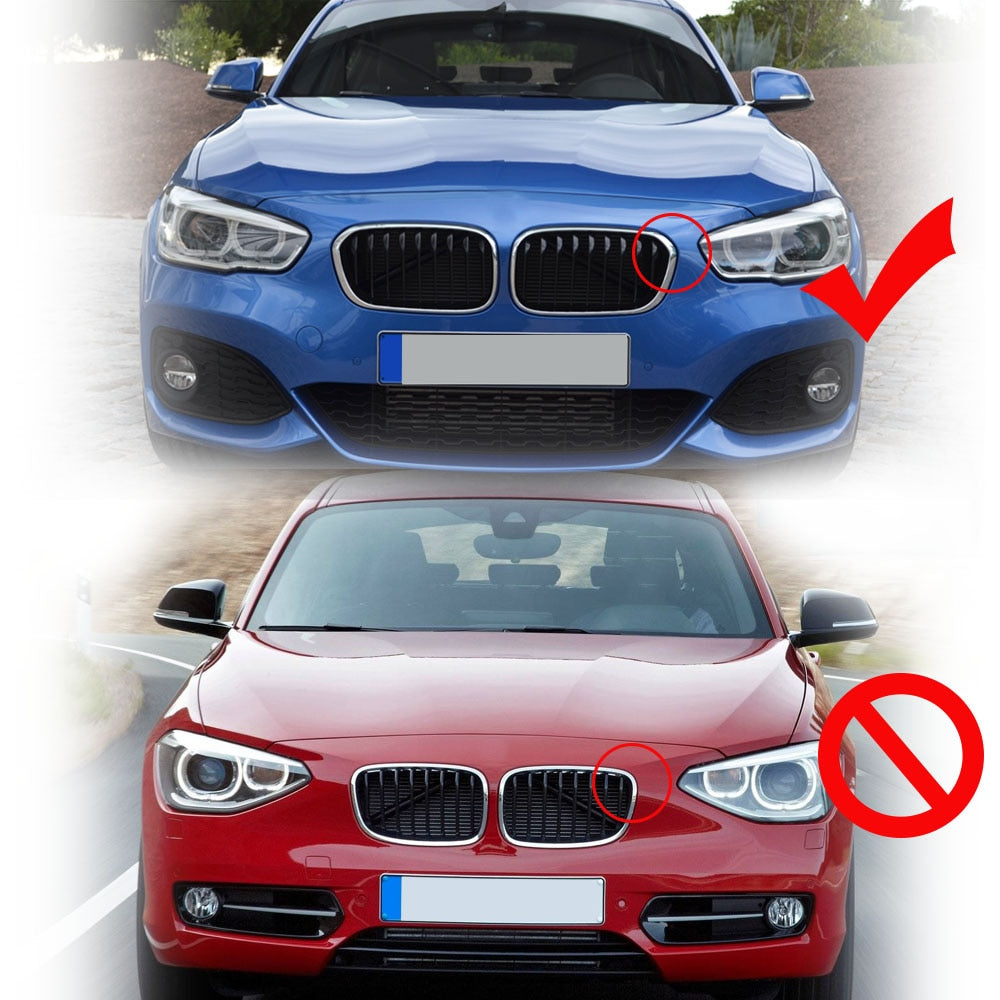 Car Front Bumper Grilles Kidney Racing Grill For BMW 1 Series F20 F21 LCI 120i 2016 2017 Double Slat Replacement Grille