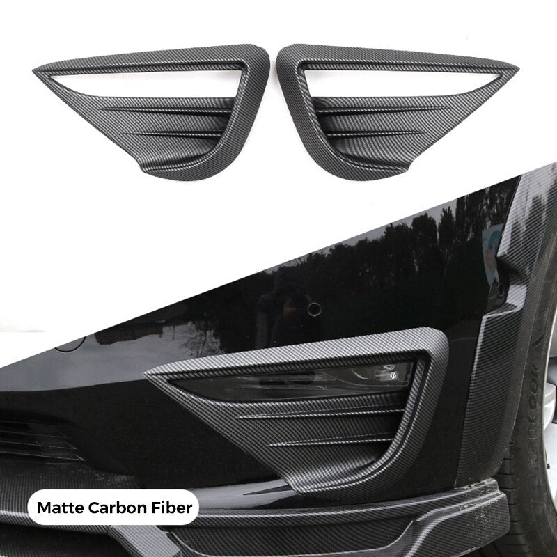 Tesla Model Y Fog Lamp Spoiler Blade Trim Protective Cover Woof Tooth Wind Knife ABS Decoration Sticker Car Accessories