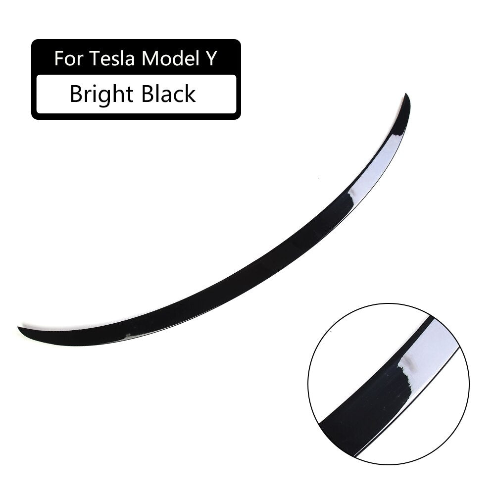 Tesla Model Y Model 3 2022 2023 Accessories Rear Trunk Lip Wing  Back Matte Bright Carbon Fiber Black Spoiler Car Styling