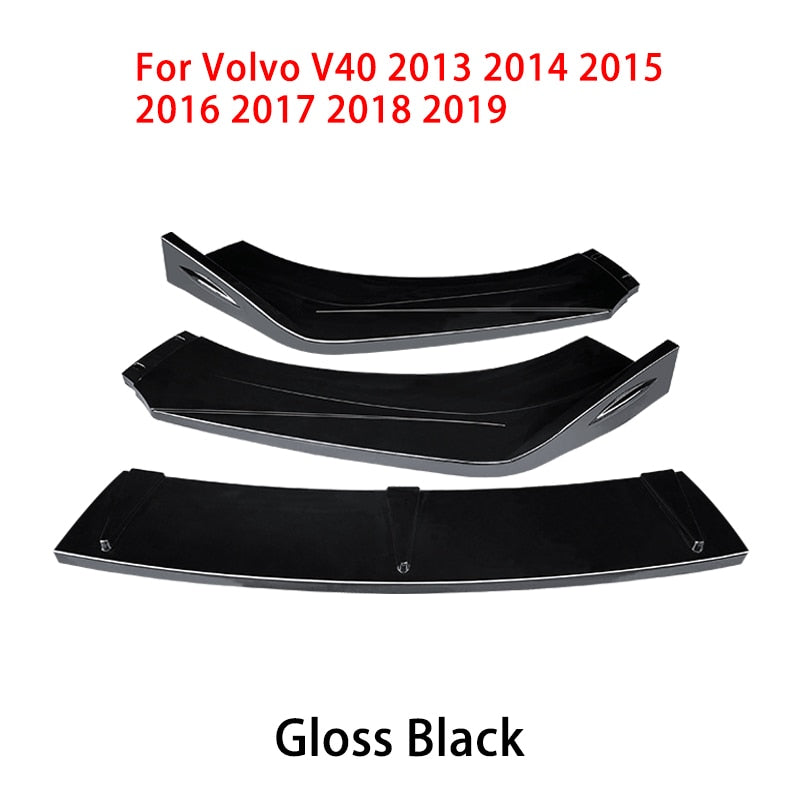 Car Front Bumper Splitter Lip Body Kit Spoiler Diffuser Deflector Accessories Carbon For Volvo V40 Cross Country 2013-2019 2015