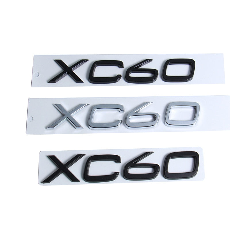 3D ABS Black Car Emblem Sticker For Volvo Letters On The Trunk XC60 XC90 S60 V40 V50 V60 C30 S80 S40 XC40 XC70 S90 Accessories