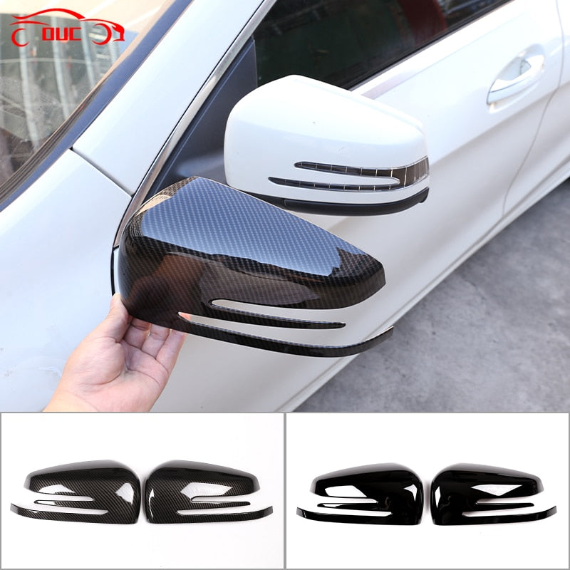 Mercedes Benz A B C E S CLA GLA GLK CLS Class W176 W204 W117 X156 X204 Carbon Fiber Side Door Rearview Mirror Cap Cover Trim