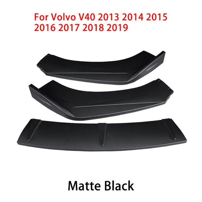 Car Front Bumper Splitter Lip Body Kit Spoiler Diffuser Deflector Accessories Carbon For Volvo V40 Cross Country 2013-2019 2015