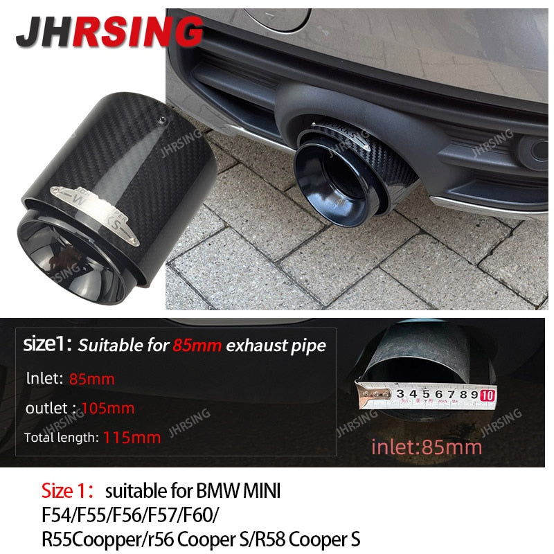 Carbon Fiber Mini Exhaust Tip Muffler Tips Fit for R55 R56 R57 R58 R59 R60 R61 F54 F55 F56 F57 F60 mini Cooper