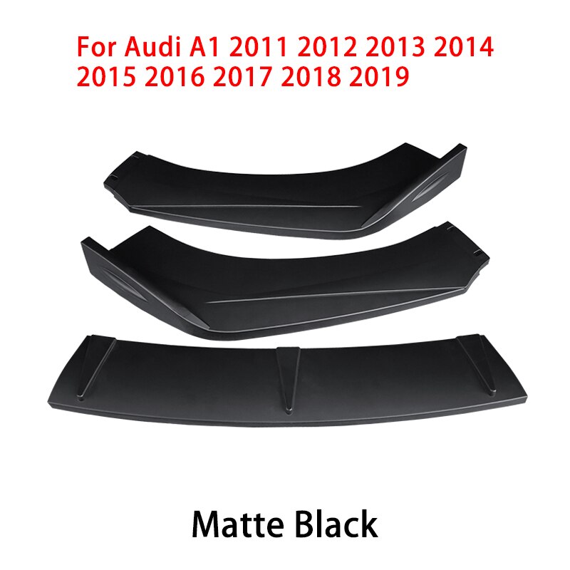 3 Pieces Car Accessories Front Bumper Splitter Lip Diffuser Spoiler Body Kit Protector Cover For Audi A1 2011 13 15 16 18 2019