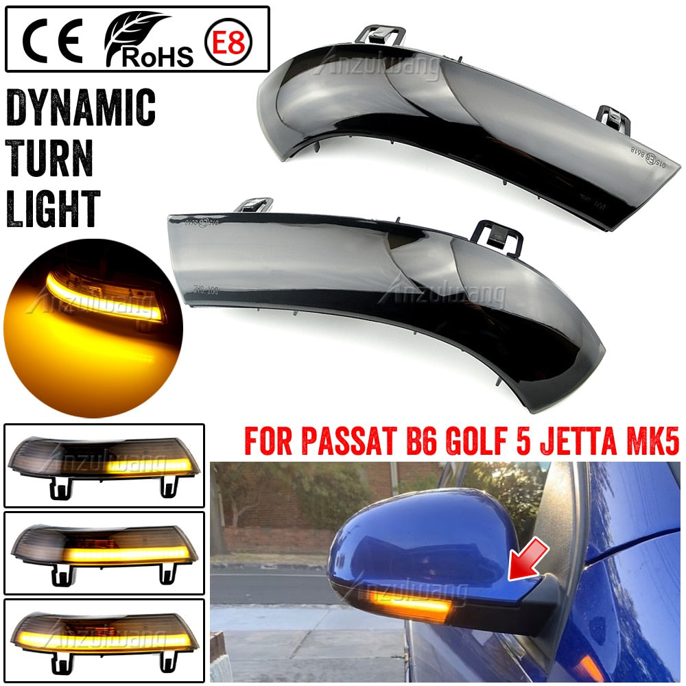 Dynamic Blinker Turn Signal LED For Volkswagen GOLF 5 GTI Variant Jetta MK5 Passat B5.5 B6 Plus EOS Sharan SuperB Mirror Light