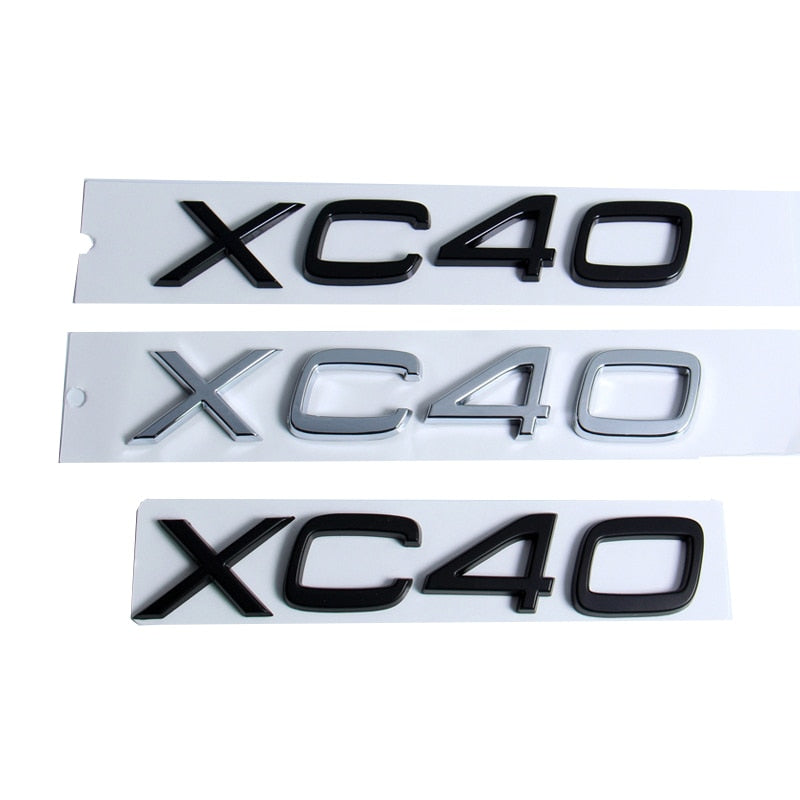 3D ABS Black Car Emblem Sticker For Volvo Letters On The Trunk XC60 XC90 S60 V40 V50 V60 C30 S80 S40 XC40 XC70 S90 Accessories