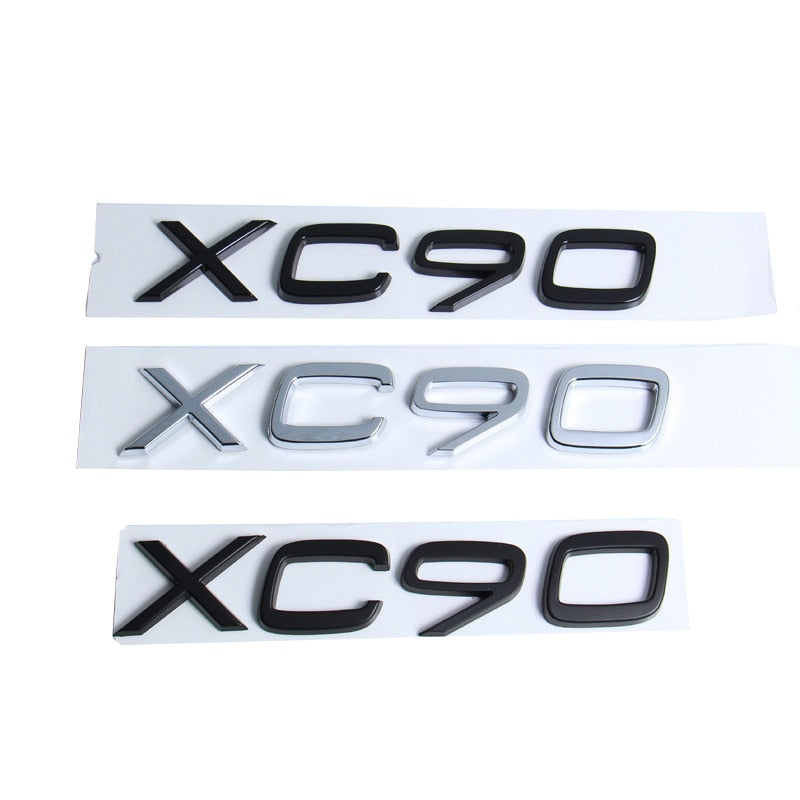 3D ABS Black Car Emblem Sticker For Volvo Letters On The Trunk XC60 XC90 S60 V40 V50 V60 C30 S80 S40 XC40 XC70 S90 Accessories