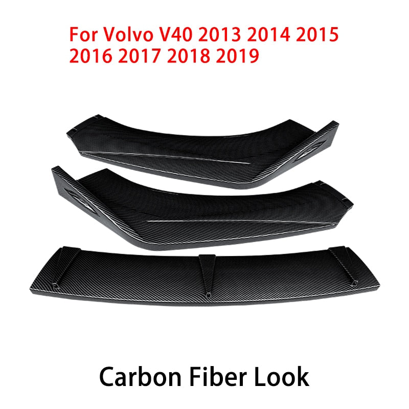 Car Front Bumper Splitter Lip Body Kit Spoiler Diffuser Deflector  Accessories Carbon For Volvo V40 Cross Country 2013-2019 2015