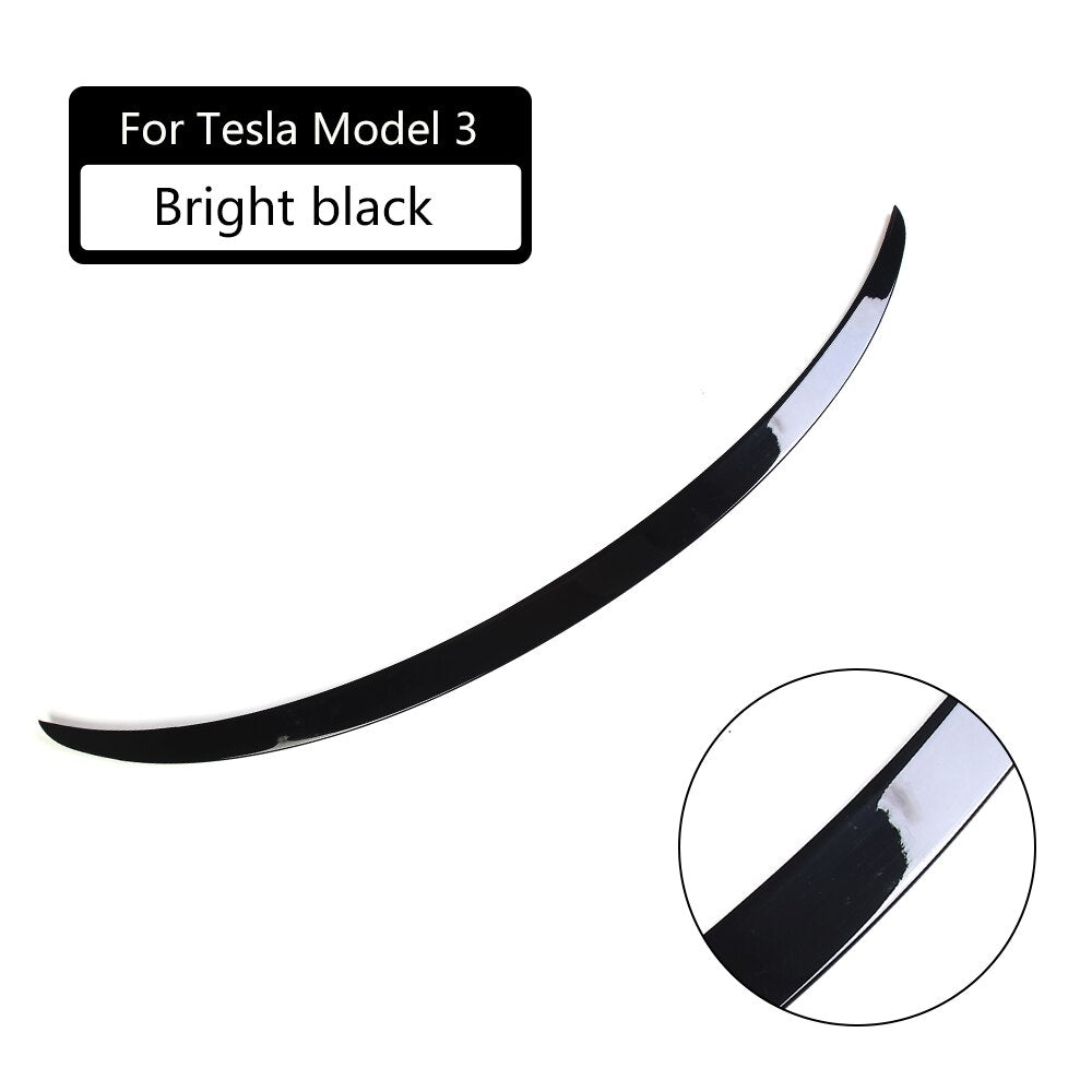 Tesla Model Y Model 3 2022 2023 Accessories Rear Trunk Lip Wing  Back Matte Bright Carbon Fiber Black Spoiler Car Styling