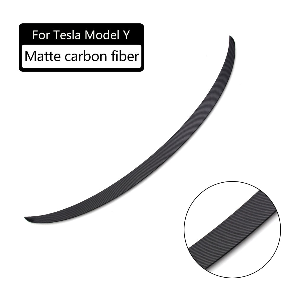 Tesla Model Y Model 3 2022 2023 Accessories Rear Trunk Lip Wing  Back Matte Bright Carbon Fiber Black Spoiler Car Styling