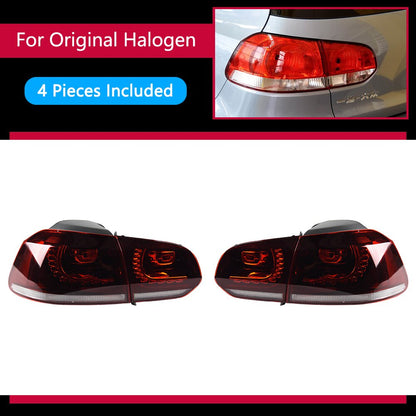 Car Lights For Golf 6 2009-2012 R20 Golf6 MK6 LED Auto Taillights Assembly Rear Dynamic Lamp Highlight Tools Accessories