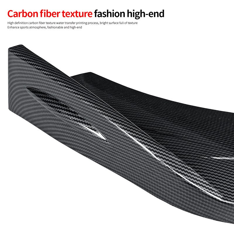 Car Front Bumper Splitter Lip Body Kit Spoiler Diffuser Deflector Carbon Fiber Look Accessories For Audi A5 2012 2014 2015 2016